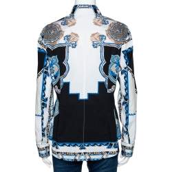 Pre Owned قميص إيترو قطن مطاطي بأزرار أمامية بطبعة ترايبال جرافيك متعدد الألوان مقاس كبير - لارج