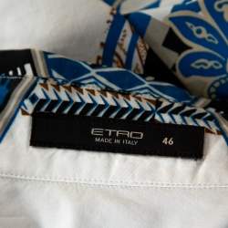 Pre Owned قميص إيترو قطن مطاطي بأزرار أمامية بطبعة ترايبال جرافيك متعدد الألوان مقاس كبير - لارج