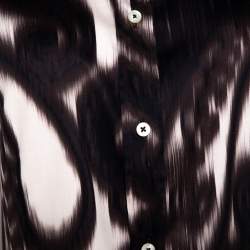 Pre Owned قميص إيترو قميص قطن كم طويل طباعة بيزلي تجريدي بني مقاس كبير - لارج