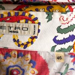 Pre Owned قميص إيترو قطن طباعة بيزلي متعدد الألوان بأكمام طويلة مقاس كبير - لارج