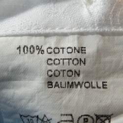 Pre Owned قميص إيترو أبيض بيزلي قطن منسوج بأزرار أمامية مقاس كبير - لارج