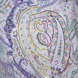 Pre Owned قميص إيترو قطن مطبوع بيزلي مخطط متعدد الألوان مقاس كبير - لارج