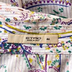 Pre Owned قميص إيترو قطن مطبوع بيزلي مخطط متعدد الألوان مقاس كبير - لارج