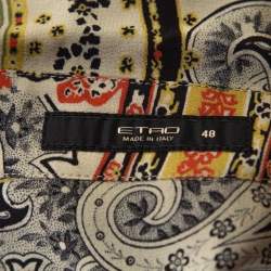 Pre Owned Etro Multicolor Paisley Printed Silk Button Front Shirt L
