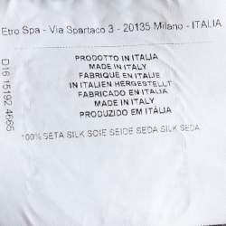 مملوكة مسبقًا Etro Multicolor Abstract Printed Silk Crepe Button Front Shirt L