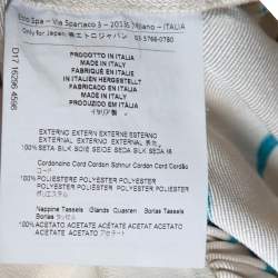 مملوكة مسبقًا فستان إيترو ميدي مجمع حرير طباعة بيزلي ومخطط كريمي S