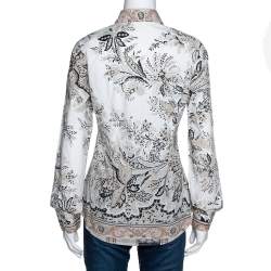 Etro Beige Paisley Print Stretch Cotton Long Sleeve Shirt M