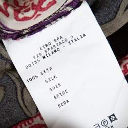 مملوكة مسبقًا Etro Black Paneled Floral Print Silk Halter Neck Maxi Dress M