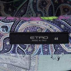 Pre Owned قميص إترو قطن سترتش طباعة زهو وبيزلي متعدد الألوان M