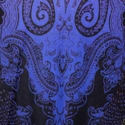 Pre Owned Etro Multicolor Paisley Print Stretch Silk Maxi Skirt M