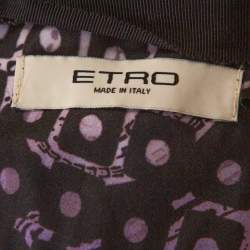 Pre Owned Etro Multicolor Paisley Print Stretch Silk Maxi Skirt M