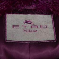 Pre Owned Etro Purple Fox Fur Jacket M