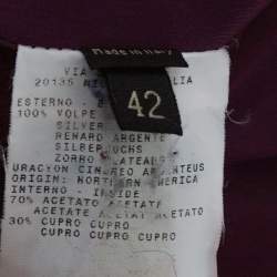 Pre Owned Etro Purple Fox Fur Jacket M