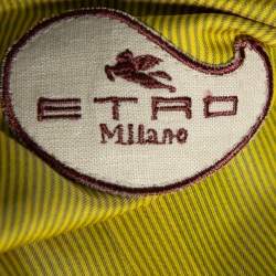 Pre Owned Etro Vintage Brown Floral Jacquard Coat M