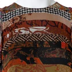 Pre Owned Etro Multicolor Printed Silk Maxi Dress M