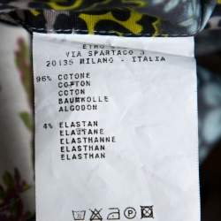 Pre Owned Etro Multicolor Floral Print Stretch Cotton Shirt L