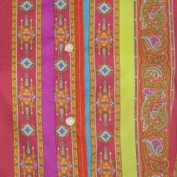 Pre Owned Etro Orange Cotton Floral Striped Button Front Shirt L