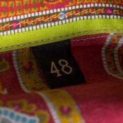 Pre Owned Etro Orange Cotton Floral Striped Button Front Shirt L