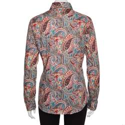 Pre Owned Etro Multicolor Cotton Paisley Print Full Sleeve Shirt L