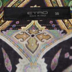 Pre Owned Etro Multicolor Paisley Print Stretch Cotton Shirt S