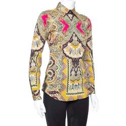 Pre Owned Etro Multicolor Paisley Print Stretch Cotton Shirt S