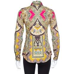 Pre Owned Etro Multicolor Paisley Print Stretch Cotton Shirt S