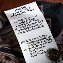 Pre Owned Etro Multicolor Cotton Print Fitted Shirt S