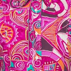 Pre Owned قميص إيترو قطن طباعة تريبال تجريدية متعدد الألوان بأزرار أمامية مقاس كبير - لارج 