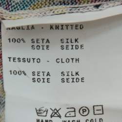 مملوكة مسبقًا Etro Multicolor Paisley Printed Silk Knit Top L