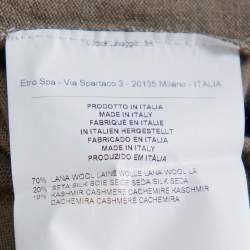 مملوكة مسبقًا Etro Brown Abstract Printed Wool Button Front Cardigan 2XL