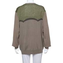 مملوكة مسبقًا Etro Brown Abstract Printed Wool Button Front Cardigan 2XL