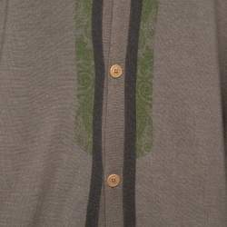 مملوكة مسبقًا Etro Brown Abstract Printed Wool Button Front Cardigan 2XL