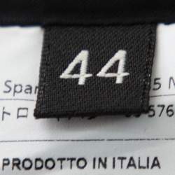 Pre Owned Etro Brown Brocade Detail Wool Mid Length Light Weight Coat M