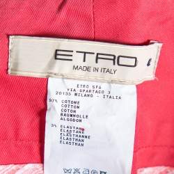 مملوكة مسبقًا بنطلو�ن إيترو فضفاض تفاصيل حزام خصر قطن وردي مقاس متوسط