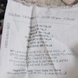 Pre Owned Etro Multicolor paisley Printed Knit Long Sleeve Top S