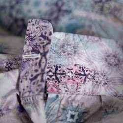 Pre Owned Etro Purple Printed Cotton Button Front Fitted Shirt S