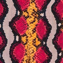 مملوكة مسبقًا بنطلون إيترو ساق عريضة حرير طباعة جلد ثعبان متعدد الألوان مقاس صغير