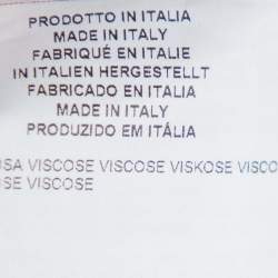 Pre Owned Etro Green Printed Crepe Midi Dress M