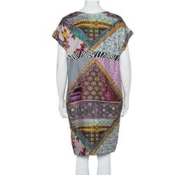 مملوكة مسبقًا Etro Multicolor Printed Silk Oversized Shift Dress M