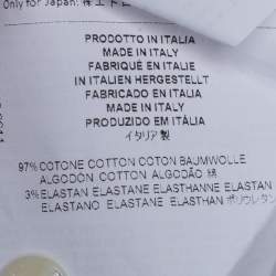 Pre Owned قميص إيترو أزرار أمامية قطن طباعة بيزلي أبيض مقاس متوسط