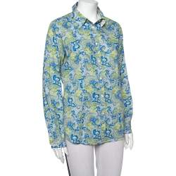 مملوكة مسبقًا Etro Multicolor Paisley Printed Cotton Button Front Shirt L