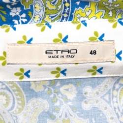 مملوكة مسبقًا Etro Multicolor Paisley Printed Cotton Button Front Shirt L