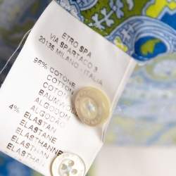 مملوكة مسبقًا Etro Multicolor Paisley Printed Cotton Button Front Shirt L