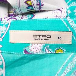 مملوكة مسبقًا Etro Multicolor Paisley Prited Cotton Button Front Shirt L