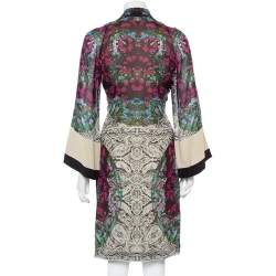 Pre Owned فستان ميدي إيترو حرير نمط بيزلي متعدد الألوان بديرابيه مقاس متوسط - ميديوم