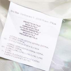 مملوكة مسبقًا Etro Multicolor Printed Silk Draped Detail Midi Dress L