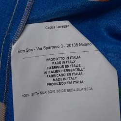 مملوكة مسبقًا فستان إيترو ماكسي بلا أ:مام حرير مطبوع متعدد الألوان مقاس متوسط