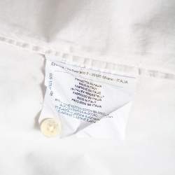 Pre Owned قميص ايترو قطن مطبوع بايزلي أبيض أزرار أمامية مقاس وسط (ميديوم)