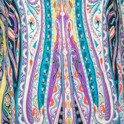 Pre Owned Etro Multicolor Paisley Printed Cotton Button Front Shirt L