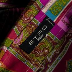Pre Owned Etro Multicolor Paisley Printed Cotton Button Front Fitted Shirt S